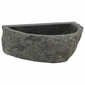 vidaXL Lavabo montado en la pared Gris 37 x 30 x 12 cm Piedra de r&iacute;o