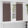 vidaXL Cortinas Opacas con Anillas 2 pcs Marr&oacute;n Oscuro 175 x 140 cm