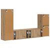 vidaXL Conjunto de mueble de TV 4 pcs Roble artesanal