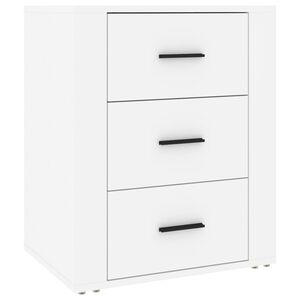 vidaXL Mesita de noche madera contrachapada blanco 50x36x60 cm