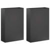 vidaXL Macetero de Jard&iacute;n 2 uds. Negro 40 x 20 x 75 cm