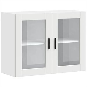 vidaXL Armario de pared para cocina con puerta de cristal Porto blanco