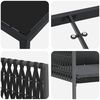 vidaXL Conjunto de Comedor de Jard&iacute;n 5 pcs Negro y Gris