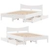 vidaXL Estructura de cama con cajones madera pino blanco 120x190 cm