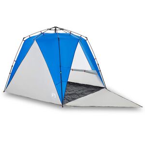 vidaXL Tienda de playa 4 personas impermeable apertura r&aacute;pida azul