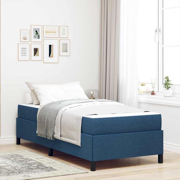 vidaXL Cama tipo Box Spring Azul 80 x 200 cm tela