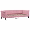vidaXL Sof&aacute; cama nido con cajones terciopelo rosa 80x200 cm