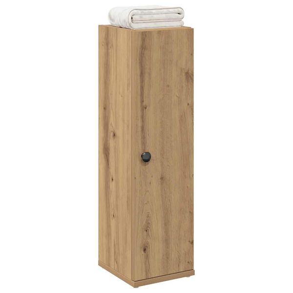 vidaXL Mueble de ba&ntilde;o con portarrollos roble artisan 20,5x22x72 cm