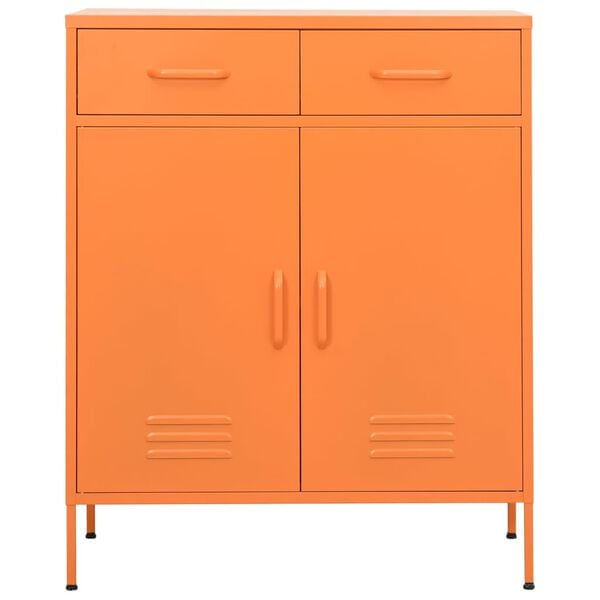 vidaXL Armario de almacenamiento acero naranja 80x35x101,5 cm
