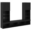 vidaXL Unidades de TV de Pared con LED 5 uds. Roble Negro