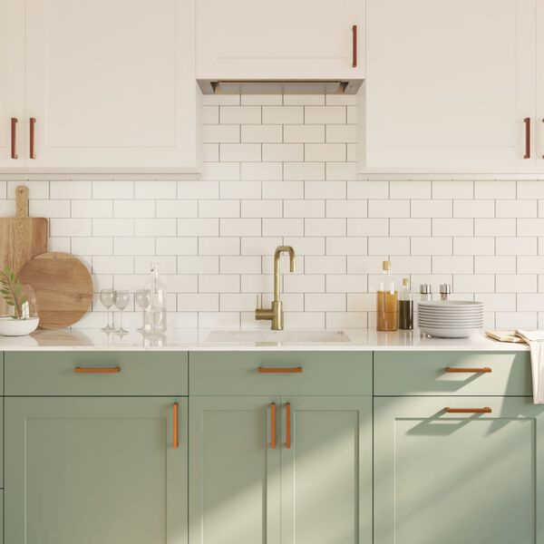 vidaXL Tiradores para armarios 20 uds acero inoxidable bronce 128 mm