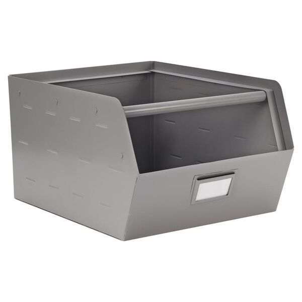 KidsDepot Caja de almacenaje Original metal plateado
