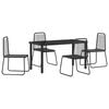 vidaXL Conjunto de Comedor de Jard&iacute;n 5 pcs Negro