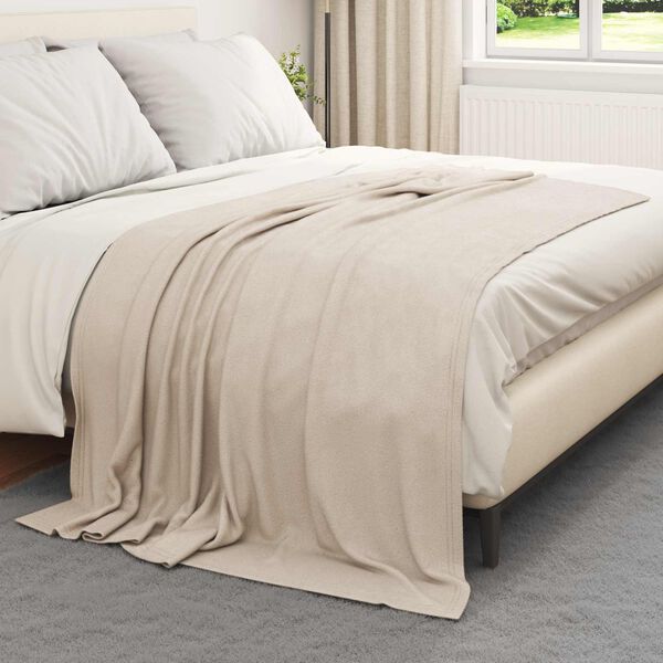 vidaXL Mantitas de Sof&aacute; 6 pcs Beige 200 x 150 cm Lana