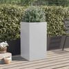 vidaXL Jardinera de acero galvanizado plateado 42x38x75 cm