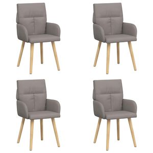 vidaXL Sillas de comedor 4 uds. Tela Topo 60 x 56 x 96 cm