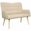 vidaXL Sof&aacute; de 2 Plazas Crema 115 x 61 x 87 cm Tela