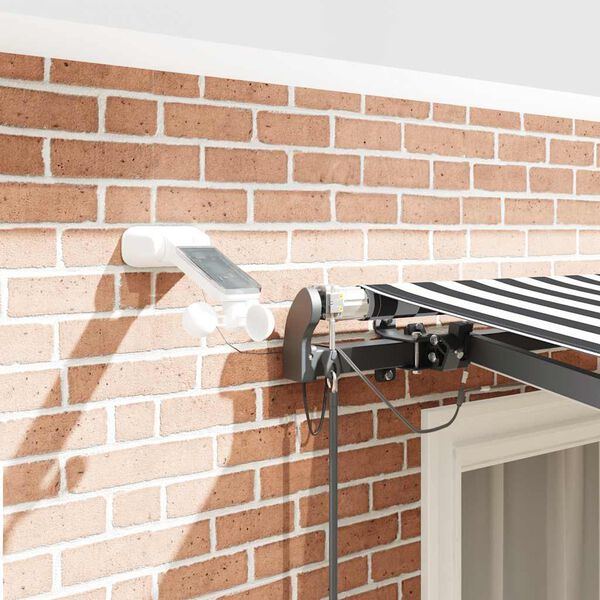 vidaXL Toldo retr&aacute;ctil autom&aacute;tico luz LED antracita blanco 300x250 cm