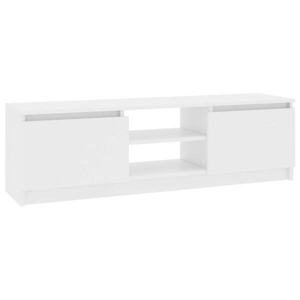 vidaXL Mueble para TV madera contrachapada blanco 120x30x35,5 cm