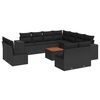 vidaXL Set de sof&aacute;s de jard&iacute;n 12 piezas cojines rat&aacute;n sint&eacute;tico negro