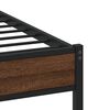 vidaXL Estructura de cama sin colch&oacute;n metal marr&oacute;n roble 90x190 cm