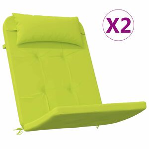 vidaXL Cojines de sillas 2 uds. Tela Oxford Verde brillante.