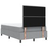 vidaXL Cama tipo Box Spring con colch&oacute;n Gris Claro 120 x 190 cm tela