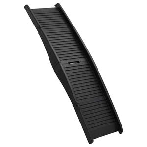 vidaXL Rampa plegable para perros pl&aacute;stico negro 153x40x12,5 cm