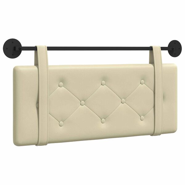vidaXL Cabecera Colgante Crema 100 cm Cuero sint&eacute;tico
