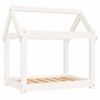 vidaXL Cama para perros madera maciza de pino blanco 71x55x70 cm