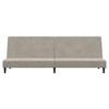 vidaXL Sof&aacute; cama de 2 plazas terciopelo gris claro