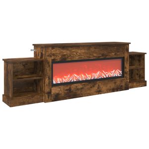vidaXL Chimenea el&eacute;ctrica Roble Ahumado 177 x 30 x 56,5 cm