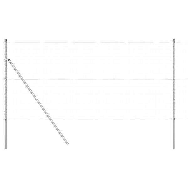 vidaXL Poste de cerca Otro 26 pcs Gris 3,2 x 3,2 x 200 cm Acero