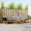 vidaXL Conjunto de sof&aacute;s de exterior 7 pcs Gris Natural y Claro