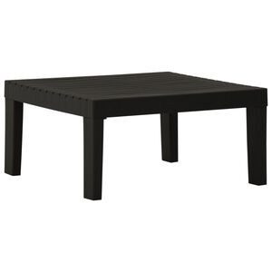 vidaXL Mesita de jard&iacute;n de pl&aacute;stico gris