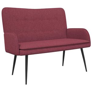 vidaXL Sof&aacute; de 2 Plazas Rojo vino 115 x 61 x 87 cm Tela