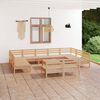 vidaXL Juego de muebles de jard&iacute;n 12 piezas madera maciza de pino