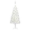 vidaXL &Aacute;rbol de Navidad preiluminado con luces y bolas blanco 210 cm