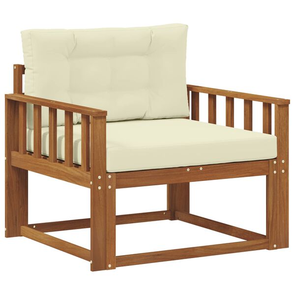 vidaXL Sof&aacute; intermedio de exterior Madera de Acacia S&oacute;lida Natural