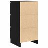 vidaXL Aparador de madera de roble negro 37,5x35x76 cm