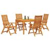 vidaXL Conjunto de Comedor de Jardín 5 pcs Marrón