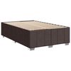 vidaXL Cama box spring con colch&oacute;n tela marr&oacute;n oscuro 120x190 cm
