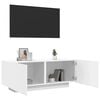vidaXL Mueble para TV madera contrachapada blanco 100x35x40 cm