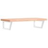 vidaXL Estante de lavabo de pared de acero y madera maciza de haya