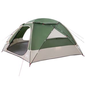 vidaXL Tienda tipo c&uacute;pula con toldillo removible Verde 12 personas