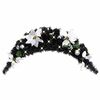 vidaXL Arco de Navidad con luces LED negro 90 cm PVC
