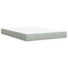 vidaXL Cama box spring con colch&oacute;n terciopelo gris claro 140x190 cm