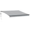 vidaXL Toldo retr&aacute;ctil autom&aacute;tico gris antracita y blanco 400x350 cm