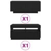 vidaXL Conjunto de mueble de TV 2 pcs Negro 180 x 35 x 40 cm