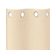 vidaXL Cortinas Opacas con Anillas 2 pcs Crema 175 x 140 cm Poli&eacute;ster